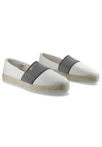 Big-Star - Białe Espadryle Big Star Lekkie Damskie Buty. Zapięcie: pasek. Kolor: biały. Materiał: len, materiał. Sezon: lato. Styl: elegancki, wakacyjny, klasyczny #3