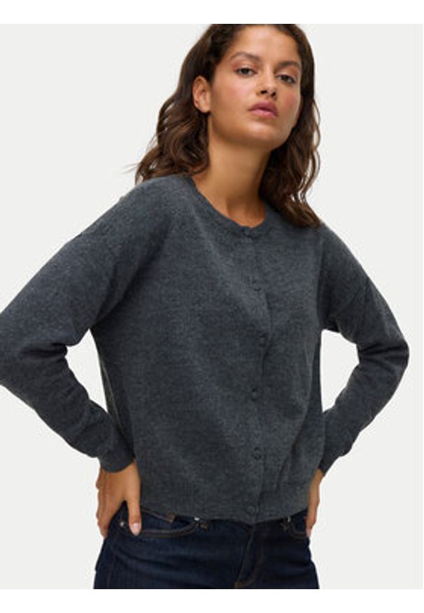 Vero Moda Kardigan Marina 10331831 Szary Regular Fit. Kolor: szary. Materiał: syntetyk