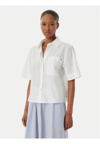 TOMMY HILFIGER - Tommy Hilfiger Koszula WW0WW48899 Biały Relaxed Fit. Kolor: biały. Materiał: bawełna #1
