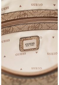 Guess - GUESS Brązowa shopperka damska Brenton. Kolor: brązowy. Materiał: skórzane. Styl: elegancki, casual #9