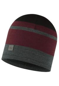 Czapka dla dorosłych Buff Merino Move Beanie. Kolor: czerwony, wielokolorowy, czarny. Materiał: wełna, poliamid, elastan. Sezon: zima. Styl: sportowy #1