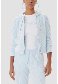Juicy Couture - JUICY COUTURE Błękitna bluza damska Madison Outline, Rozmiar XS. Okazja: na co dzień. Kolor: niebieski. Materiał: materiał. Styl: casual #6