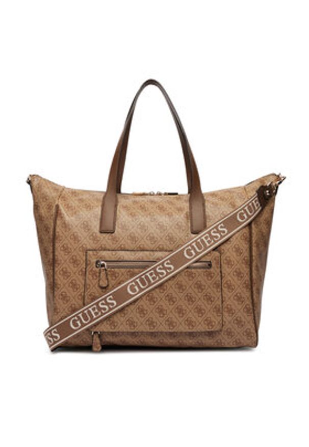 Guess Torba weekendowa Latona Travel TWHB92 11017 Brązowy. Kolor: brązowy. Materiał: skóra