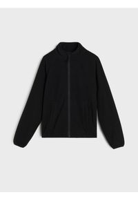 Sinsay - Bluza ze stójką Active - czarny. Typ kołnierza: kołnierzyk stójkowy. Kolor: czarny