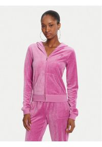 Juicy Couture Bluza Robyn JCSEBJ007G Różowy Slim Fit. Kolor: różowy. Materiał: bawełna, welur #1