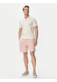 TOMMY HILFIGER - Tommy Hilfiger Szorty materiałowe Dover MW0MW44353 Różowy jasny Regular Fit. Kolor: różowy. Materiał: len #4