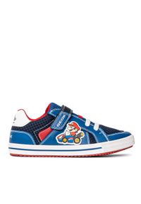 Geox - Sneakersy dziecięce niebieskie GEOX J Alonisso Boy Mario Kart. Kolor: niebieski. Materiał: materiał. Sport: bieganie #6