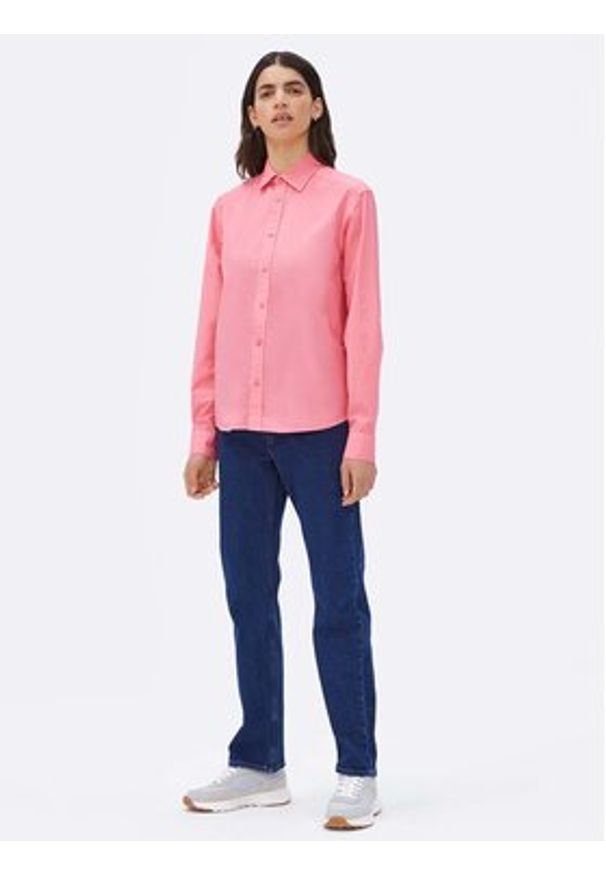 Americanos Koszula Unisex Memphis Różowy Relaxed Fit. Kolor: różowy. Materiał: bawełna