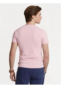 Polo Ralph Lauren T-Shirt 710671438357 Różowy Custom Slim Fit. Typ kołnierza: polo. Kolor: różowy. Materiał: bawełna