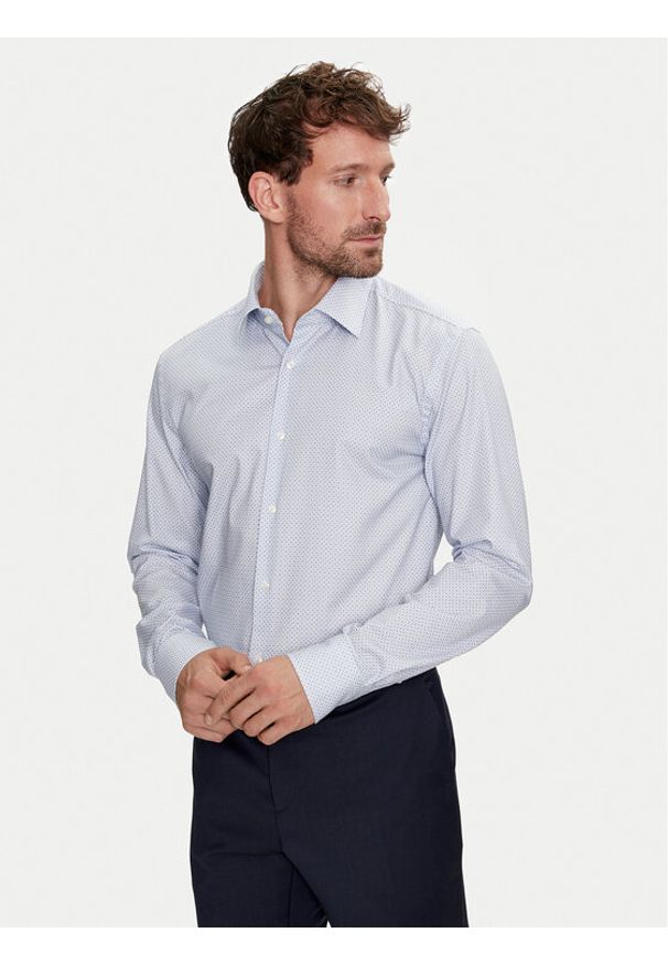 BOSS - Boss Koszula H-Hank-Kent-C1-214 50512852 Błękitny Slim Fit. Typ kołnierza: kołnierzyk klasyczny. Kolor: niebieski. Materiał: bawełna