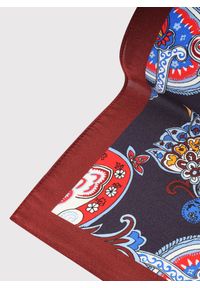 Pako Lorente - PAKO LORENTE – Granatowa poszetka w paisley. Kolor: niebieski. Materiał: jedwab. Wzór: paisley