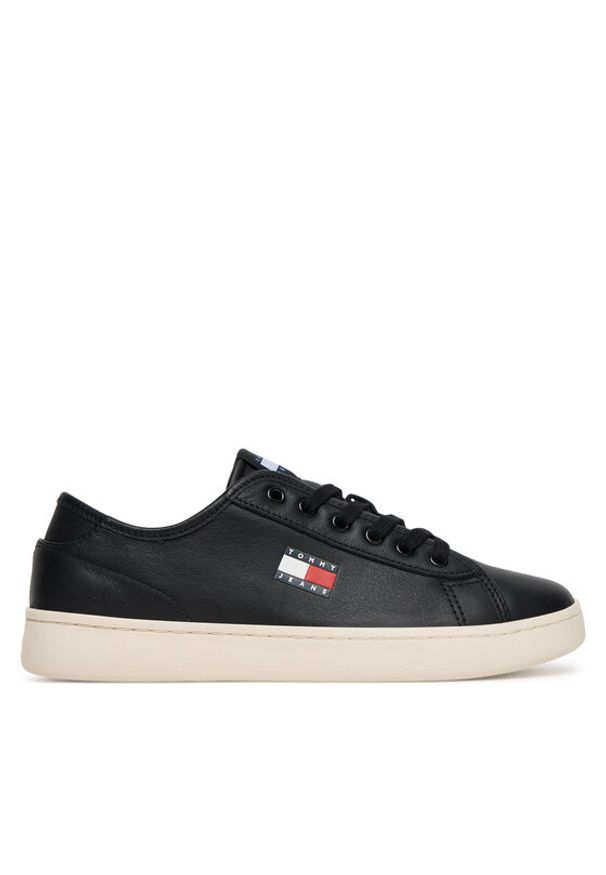 Tommy Jeans Tenisówki Tjw Lightweight Court EN0EN02875 Czarny. Kolor: czarny. Materiał: skóra