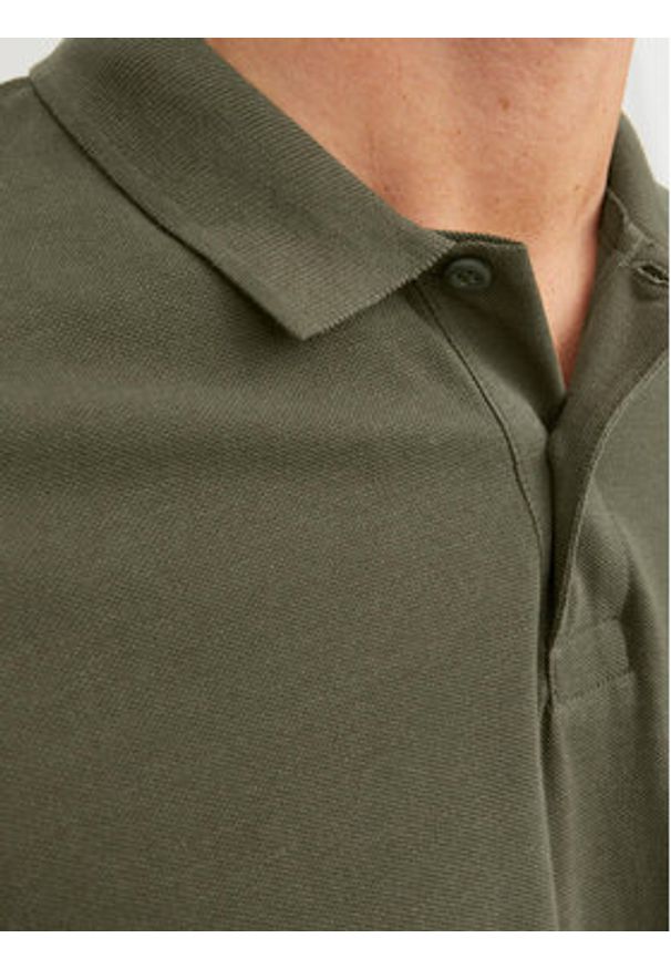 Jack & Jones - Jack&Jones Polo Basic 12136516 Zielony Slim Fit. Typ kołnierza: polo. Kolor: zielony. Materiał: bawełna