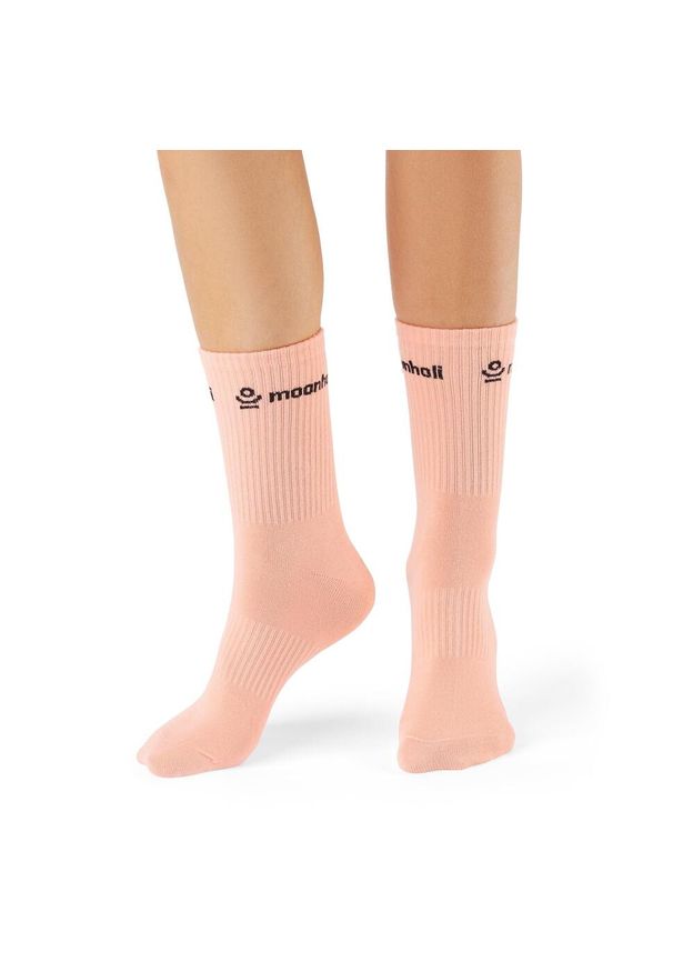 MOONHOLI - Skarpetki do jogi Moonholi Ideal Grip z naturalnej bawełny. Kolor: pomarańczowy. Materiał: bawełna. Sport: joga i pilates