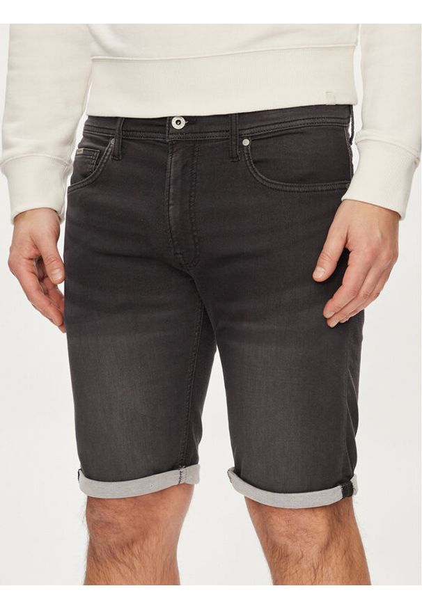 Pepe Jeans Szorty jeansowe Slim Gymdigo Short PM801075XG7 Szary Slim Fit. Kolor: szary. Materiał: bawełna