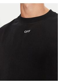 OFF-WHITE - Off-White T-Shirt OMAA120F23JER0011001 Czarny Regular Fit. Kolor: czarny. Materiał: bawełna