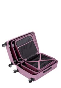 Ochnik - Komplet walizek na kółkach 19''/24''/28''. Kolor: fioletowy. Materiał: materiał, poliester, guma, kauczuk #9