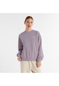 Bluza damska New Balance WT41508ICW – różowa. Okazja: na co dzień. Kolor: różowy. Materiał: dresówka, poliester, prążkowany, bawełna. Wzór: ze splotem. Styl: casual