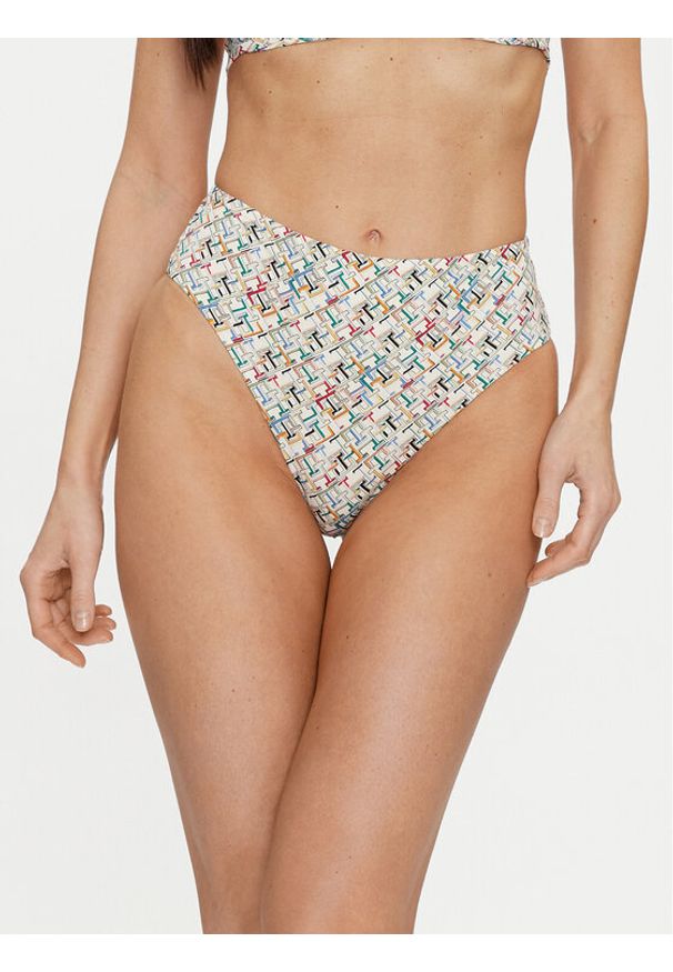 TOMMY HILFIGER - Tommy Hilfiger Dół od bikini UW0UW05271 Kolorowy. Materiał: syntetyk. Wzór: kolorowy