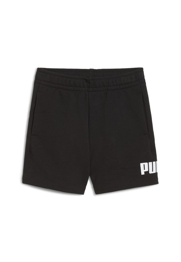Puma - Dziecięce szorty ESS z logo No. 1 PUMA Black. Okazja: na uczelnię. Kolor: czarny. Materiał: guma. Wzór: nadruk. Styl: sportowy. Sport: joga i pilates
