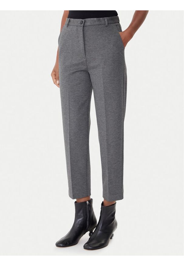 ViCOLO Spodnie materiałowe TF0229 Szary Regular Fit. Kolor: szary. Materiał: syntetyk