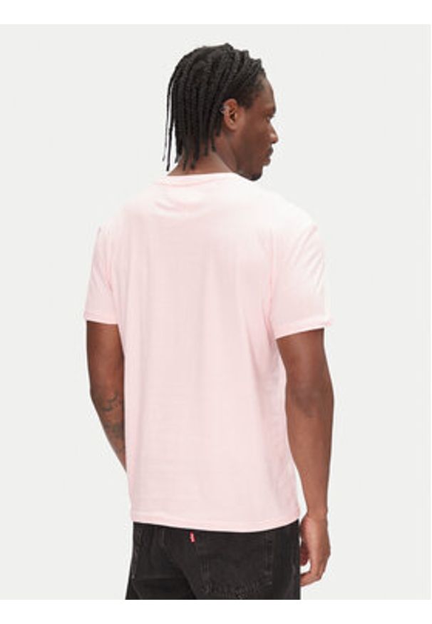 Tommy Jeans T-Shirt Linear Logo DM0DM20744 Różowy Regular Fit. Kolor: różowy. Materiał: bawełna