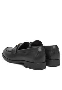 TOMMY HILFIGER - Tommy Hilfiger Loafersy Th Logo Leather Loafer FW0FW08705 Czarny. Kolor: czarny. Materiał: skóra #4