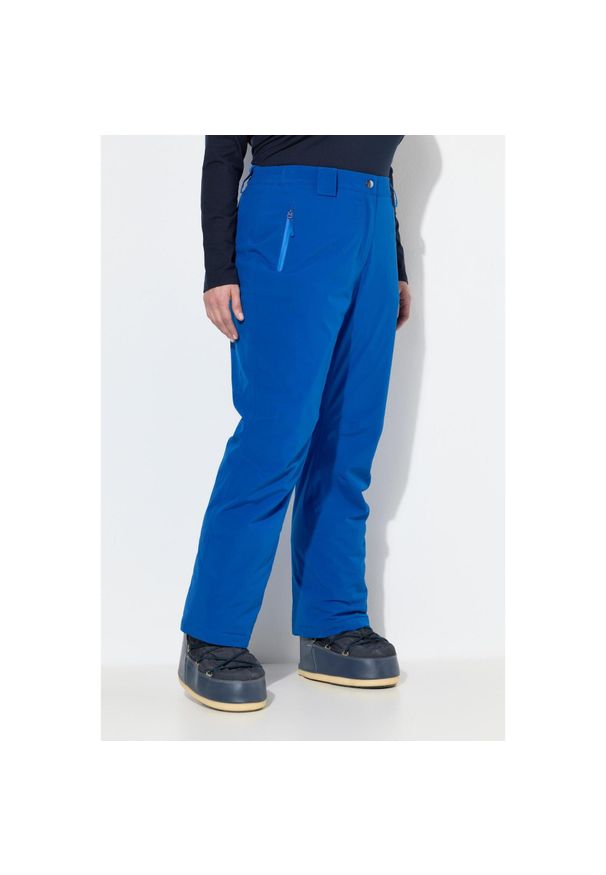 ULLA POPKEN - Damskie Funkcyjne spodnie termiczne wodoodporne pochodzące z recyklingu. Kolekcja: plus size. Kolor: niebieski. Materiał: poliester, materiał, elastan. Sezon: zima. Sport: narciarstwo