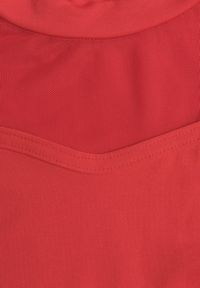 Born2be - Czerwona Bluzka z Golfem Vices Ozdobiona Transparentnymi Wstawkami Hatalie. Okazja: na co dzień. Typ kołnierza: golf. Kolor: czerwony. Materiał: jeans. Długość rękawa: długi rękaw. Długość: długie. Wzór: aplikacja. Styl: casual, klasyczny #5