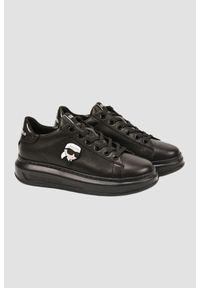 Karl Lagerfeld - KARL LAGERFELD Czarne sneakersy KAPRI Karl NFT Lo Lace. Kolor: czarny