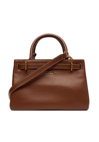 TOMMY HILFIGER - Tommy Hilfiger Torebka American Icon Mini Tote Leather AW0AW17926 Brązowy. Kolor: brązowy. Materiał: skórzane