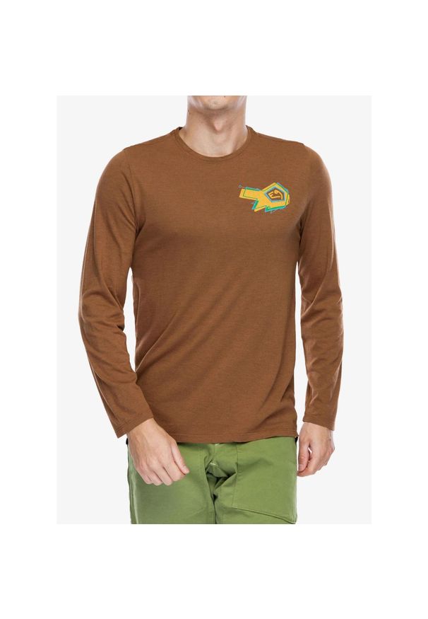 Longsleeve wspinaczkowy męski E9 Brasil. Kolor: brązowy. Długość rękawa: długi rękaw