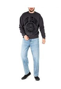 Lee - LEE CREW SEASONAL MĘSKA BLUZA KLASYCZNA LOGO NADRUK WASHED BLACK L84KRYON 112322639. Wzór: nadruk. Styl: klasyczny #4