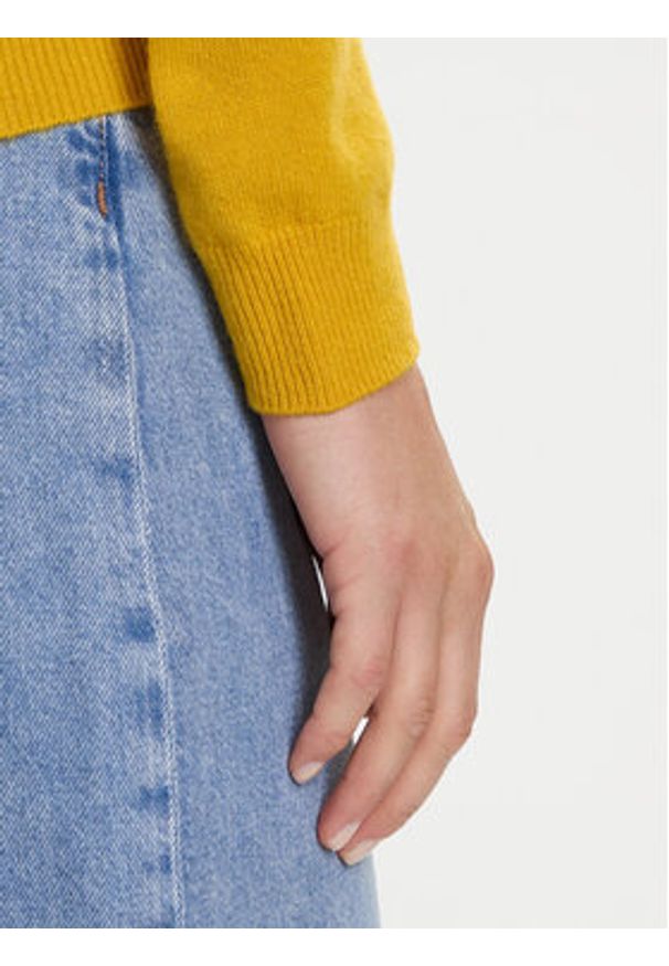 United Colors of Benetton - United Colors Of Benetton Sweter 1002D1K01 Żółty Regular Fit. Kolor: żółty. Materiał: wełna