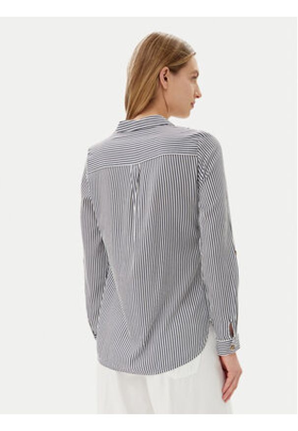 Vero Moda Koszula Bumpy 10275283 Granatowy Regular Fit. Kolor: niebieski. Materiał: wiskoza