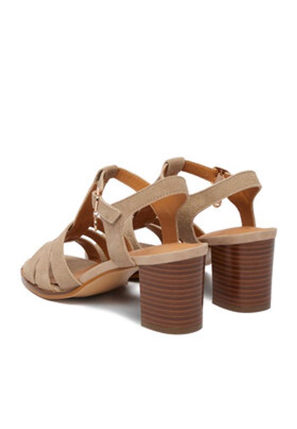 Lasocki Sandały CEO-25F531-4 Beżowy. Kolor: beżowy. Materiał: zamsz, skóra