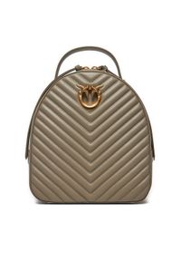 Pinko Plecak Love Click Classic Backpack PE 24 PLTT 102530 A1J2 Khaki. Kolor: brązowy. Materiał: skóra