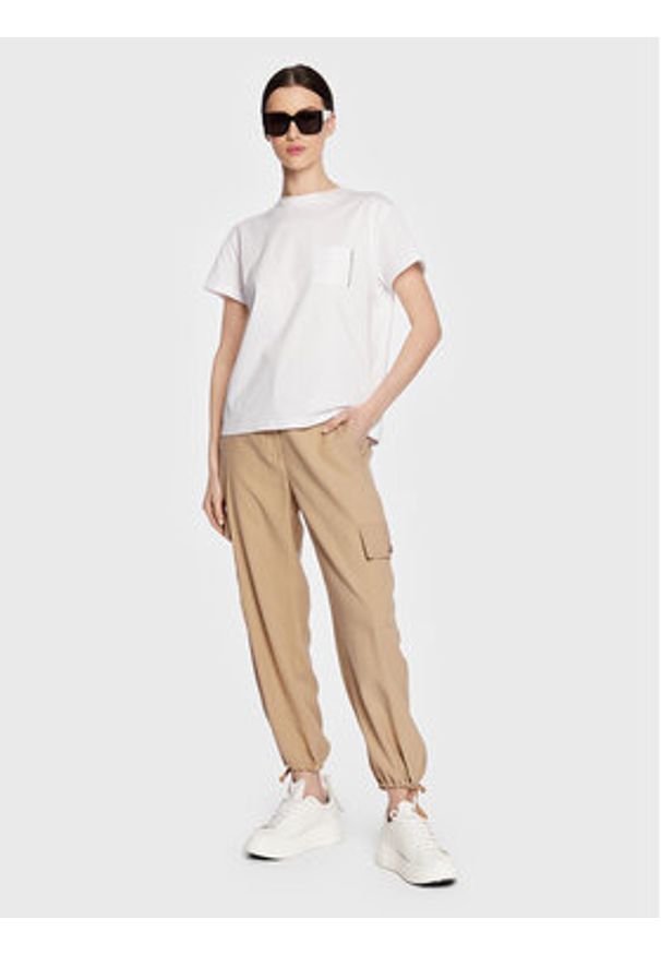 Fabiana Filippi T-Shirt JEDP04W108 Biały Regular Fit. Kolor: biały. Materiał: bawełna