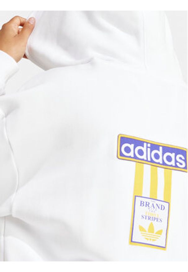 Adidas - adidas Bluza Adibreak IS2435 Biały Loose Fit. Kolor: biały. Materiał: bawełna