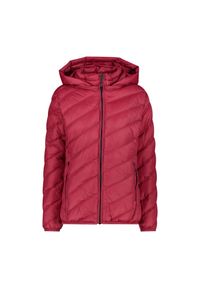 Kurtka puchowa z kapturem 3M™ Thinsulate™ damska CMP. Typ kołnierza: kaptur. Kolor: czerwony, wielokolorowy, różowy. Materiał: puch. Technologia: Thinsulate #1