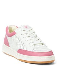 Lauren Ralph Lauren - LAUREN RALPH LAUREN Sneakersy Hailey Low-Top Lace-Up 802951391002 Biały. Kolor: biały. Materiał: skóra