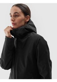 4f - 4F Kurtka narciarska membrana 5000 damska - czarna XL. Okazja: na co dzień. Typ kołnierza: kaptur. Kolor: czarny. Materiał: poliester, syntetyk, materiał, puch. Długość: długie. Sezon: zima. Styl: klasyczny, casual, sportowy #2