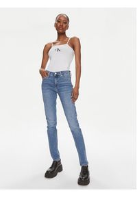 Calvin Klein Jeans Body Monologo J20J223421 Biały Slim Fit. Kolor: biały. Materiał: bawełna #2