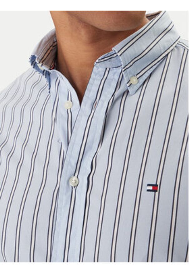 TOMMY HILFIGER - Tommy Hilfiger Koszula MW0MW42441 Błękitny Regular Fit. Kolor: niebieski. Materiał: bawełna