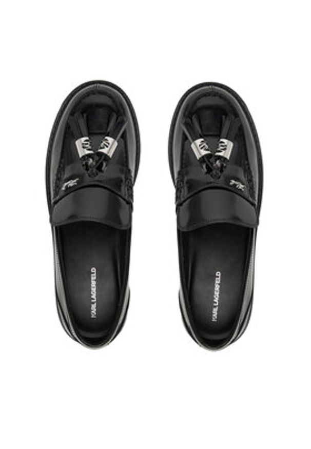 Karl Lagerfeld - KARL LAGERFELD Loafersy Lowell KL42225 Czarny. Kolor: czarny. Materiał: lakier, skóra