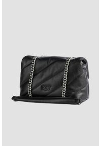 Pinko - PINKO Czarna kopertówka Love Puff Mini Cl Sheep Nappa. Kolor: czarny. Materiał: skórzane, pikowane. Styl: klasyczny, elegancki #2