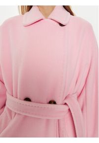 Marella Płaszcz wełniany Dede 2423016082 Różowy Regular Fit. Kolor: różowy. Materiał: wełna #4