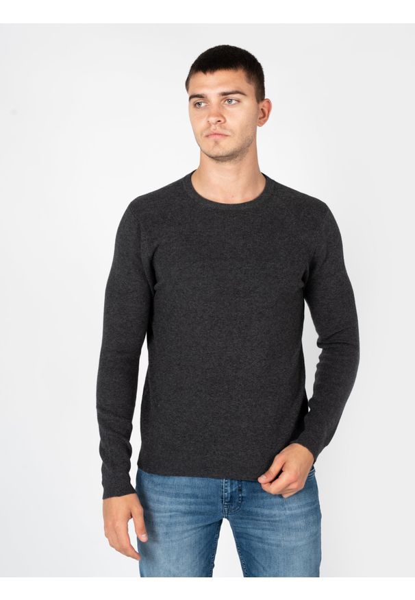 Antony Morato Sweter | MMSW01302-YA200075 | Mężczyzna | Szary Melanż. Okazja: na co dzień. Kolor: szary. Materiał: poliamid, bawełna, elastan, wełna. Wzór: melanż. Styl: casual