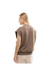 SIROKO - Damska bluza bez rękawów Lifestyle Siroko IBZ Tidal Brown. Kolor: brązowy. Materiał: materiał, prążkowany. Długość rękawa: bez rękawów #2