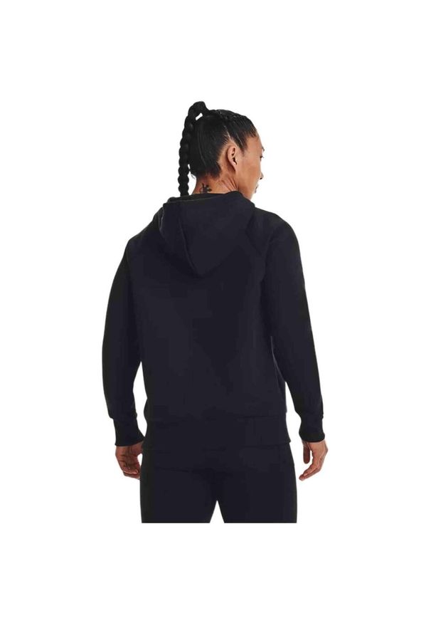 Under Armour - Bluza fitness damska UNDER ARMOUR Rival Fleece z kapturem. Typ kołnierza: kaptur. Kolor: czarny. Sport: fitness